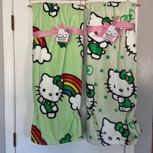 Hello Kitty Green Blankets Bundle